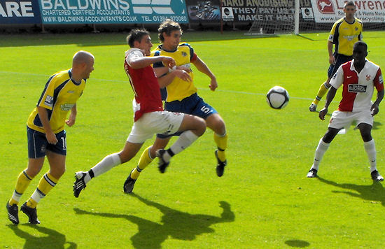 Southend United FC Exiles - Altrincham have a Robin mascot. I don't know  its name though.