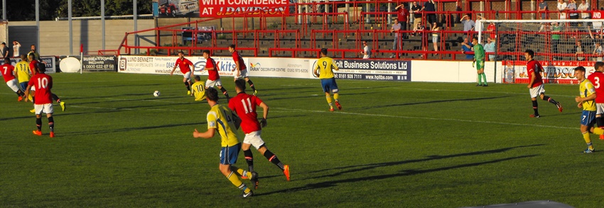 Director Sam Mackenzie congratulates Jordan Hulme on becoming Alty skipper, By Altrincham Football Club