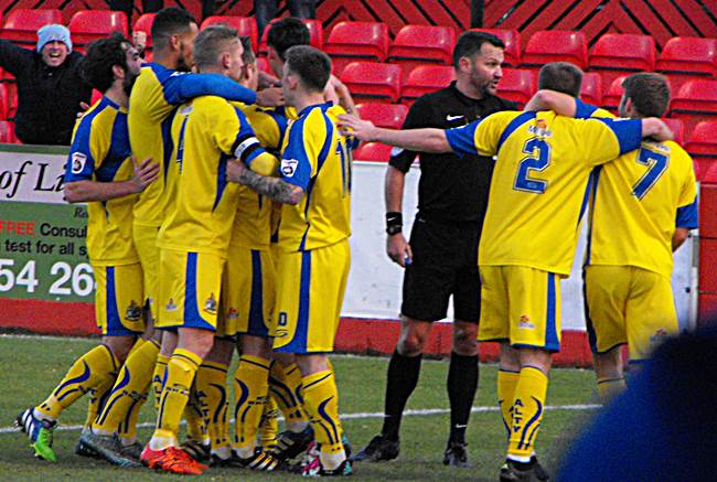 2014/15 ALTRINCHAM FC V KIDDERMINSTER HARRIERS - NATIONAL LEAGUE - FREE P&P