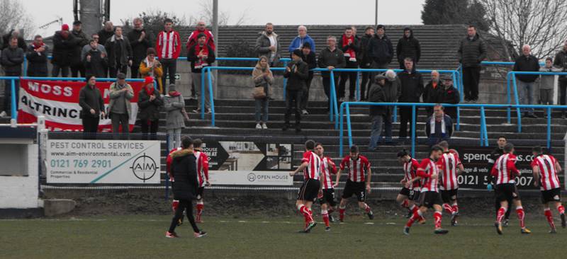 Director Sam Mackenzie congratulates Jordan Hulme on becoming Alty skipper, By Altrincham Football Club