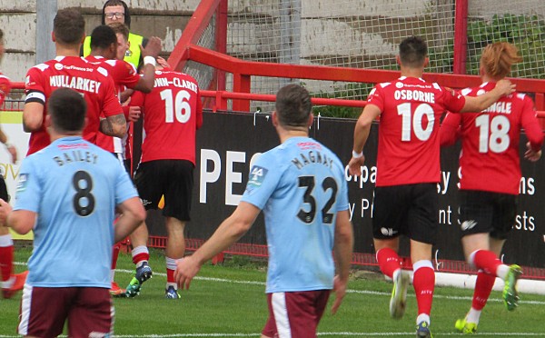 Hartlepool United's Ollie Finney during the Vanarama National League match  between Altrincham and Hartlepool United at