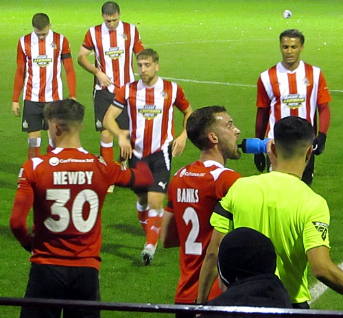 Hartlepool United's Kieran Burton during the Vanarama National League match  between Altrincham and Hartlepool United at