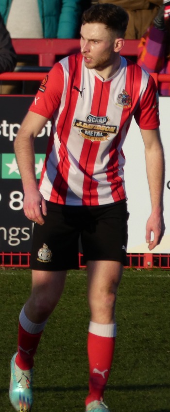 Members of Altrincham FC, the Cheshire league side due to meet  Wolverhampton Wanderers in the third round of the FA Cup. Back row (l-r): J  Brown, N Dewar, G Smith, F Peters