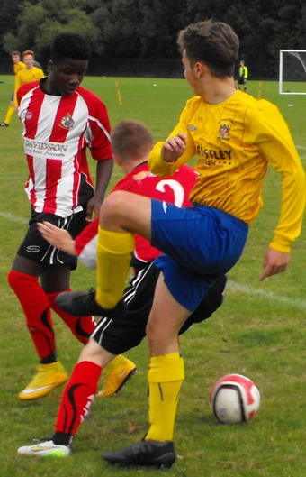 Director Sam Mackenzie congratulates Jordan Hulme on becoming Alty skipper, By Altrincham Football Club