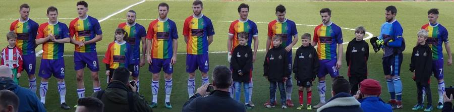 Altrincham FC: Non-league team tackles homophobia in rainbow kit